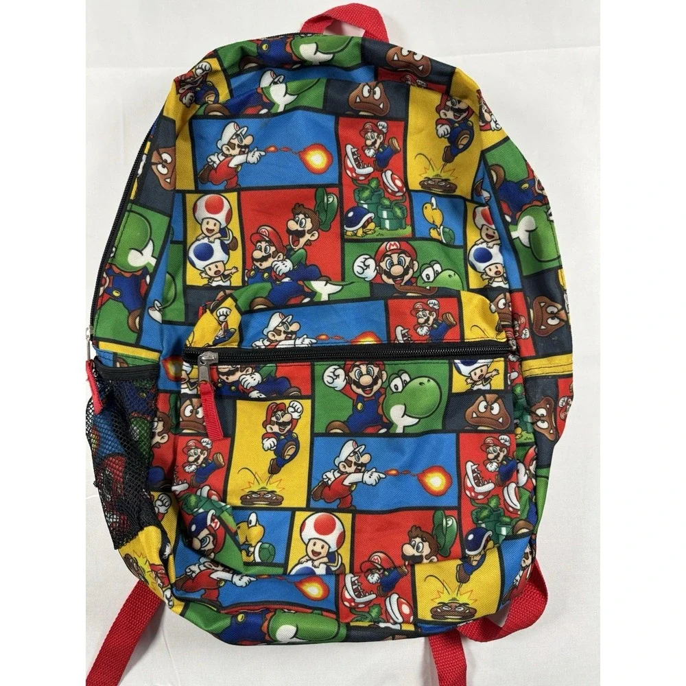 Bioworld Nintendo Super Mario Bros Comic Backpack Kids School Bag Multicolor 16